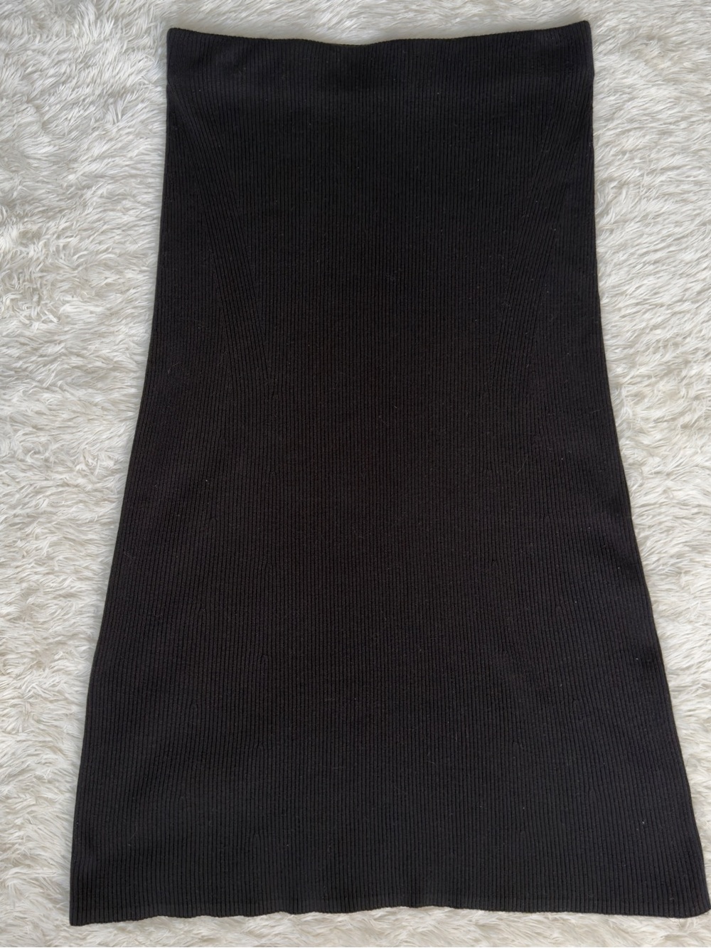RACHEL Rachel Roy Black Ribbed Knit Top